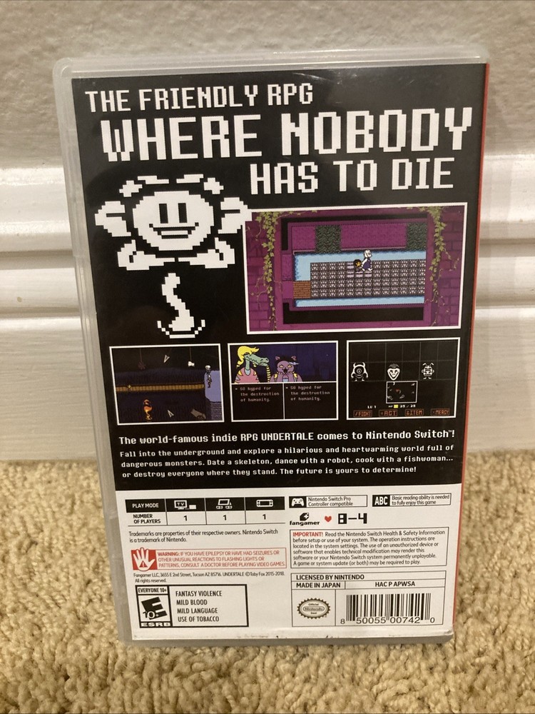 Replacement Case (NO GAME) UNDERTALE Nintendo Switch