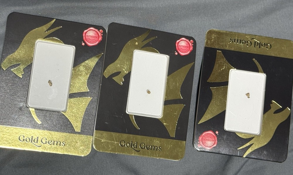 Raw 22k-24k GoldGems  Three Pack