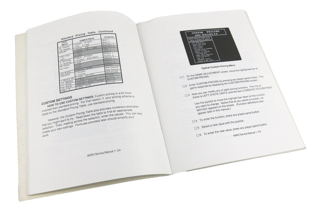 Williams NARC Arcade Game Service Manual 1989