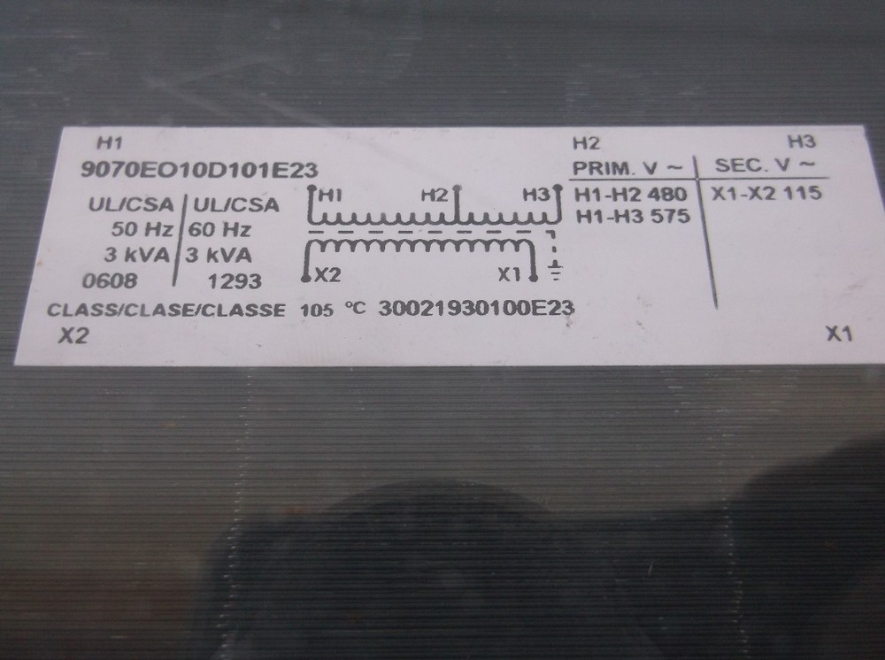 SQUARE D 9070E010D101E23 TRANSFORMER