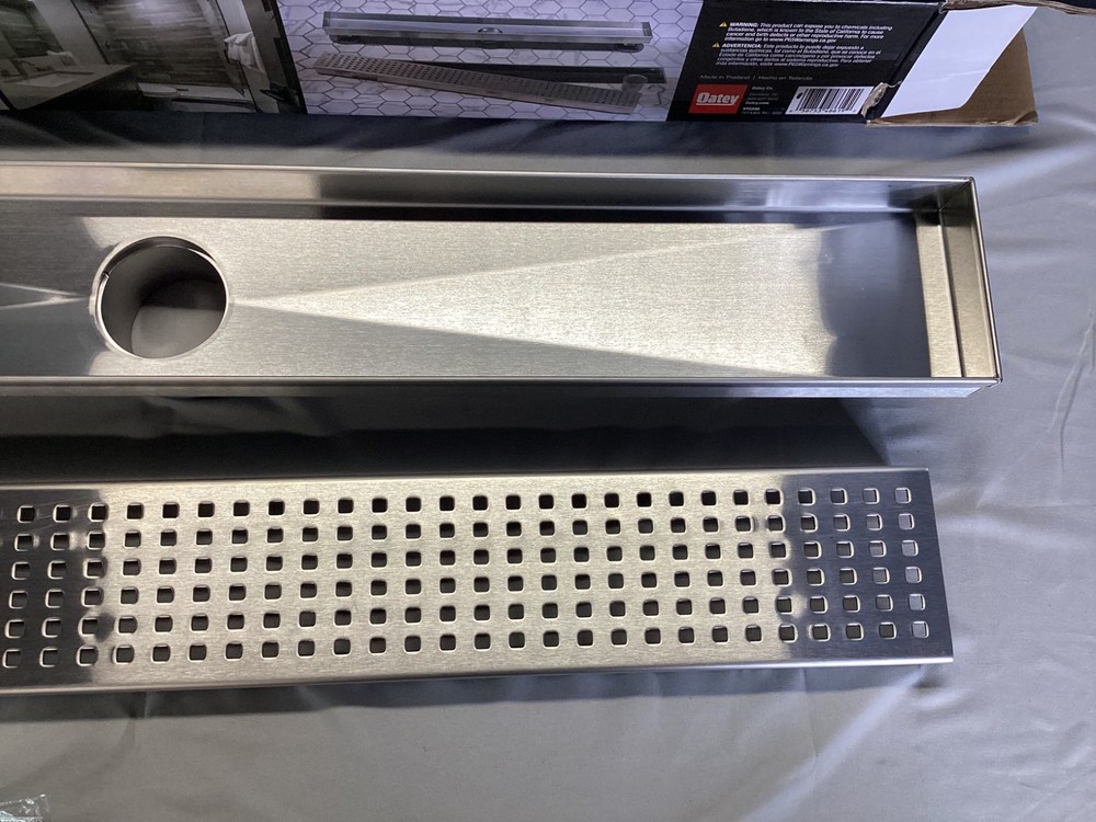 Oatey Vivante 24” Linear Shower Drain with Square Pattern VT2240