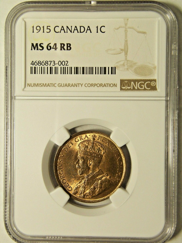1915 Canada Large Cent MS 64 NGC Red Brown