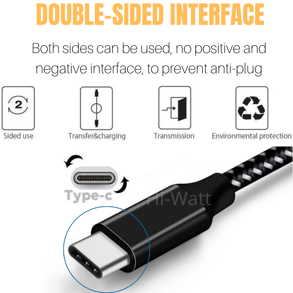 10FT USB C Type C Fast Charger Cable For Samsung Android iPhone 15 Charging Cord