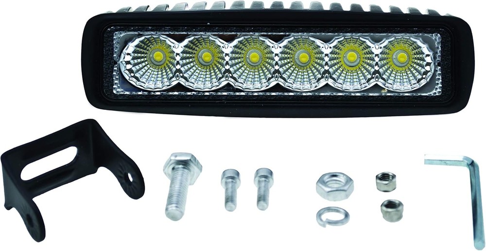 Hella Lights Mini Light Bar 6LED Flood Black
