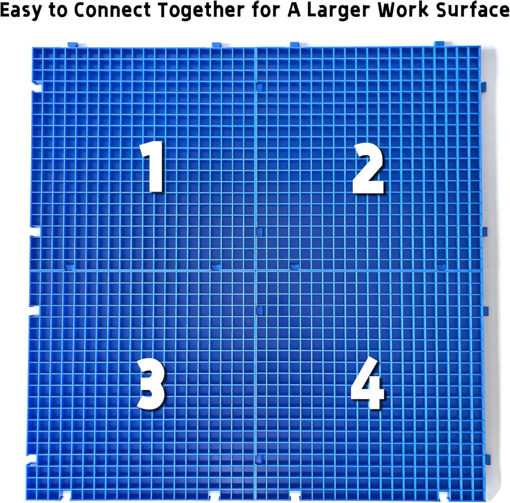 Stained Glass Cutting Mat，12" X 12" Solid Bottom Grid Mat Glass Cutting Tools, B