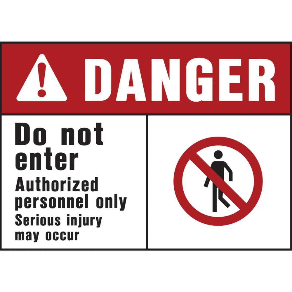 Hy-Ko™ Danger Do Not Enter Sign 10" x 14" (5 pcs.)