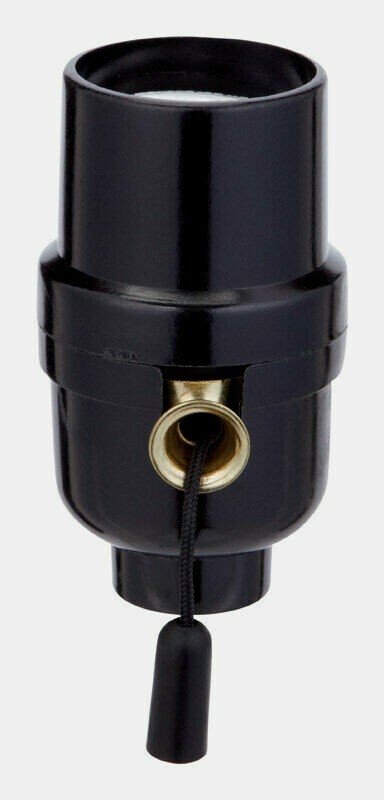 Jandorf PHENOLIC Medium Base (E26) 3-Way Pull-Chain SOCKET 1 pk Smooth Top 60532