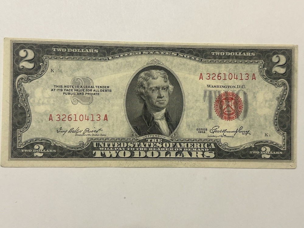Series 1953 $2  US Note Red Seal  UNC D67