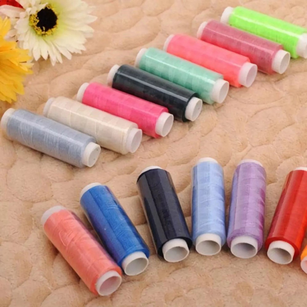 39Pcs Colored Sewing Thread Set Random Colors Polyester Spool Sewing Thread
