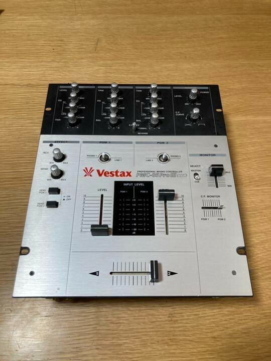 Vestax PMC-05 ProⅢ VCA Panel DJ Mixer Professional Mixing Controller Silver Used