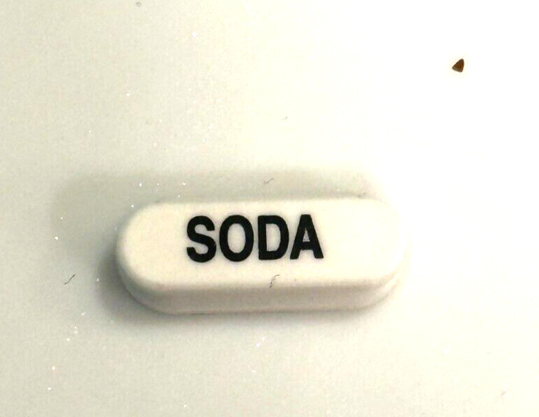 Bar Gun Soda Gun Push Button Flavor Tab Replacement Cap, "SODA"