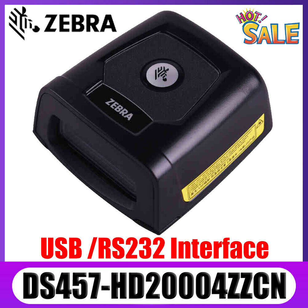 Zebra DS457-HD20004ZZCN 1D/2D Fixed Mount Barcode Scanner Reader USB / RS232 Kit