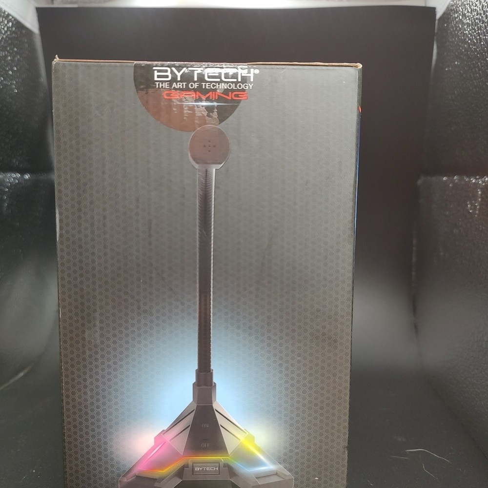 New ByTech Adjustable Gaming Multicolor Glow Microphone Black
