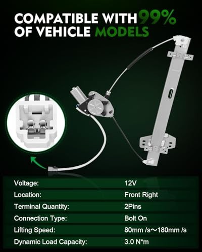 Power Window Regulator with Motor for:-Honda Element Front Right Passenger Side