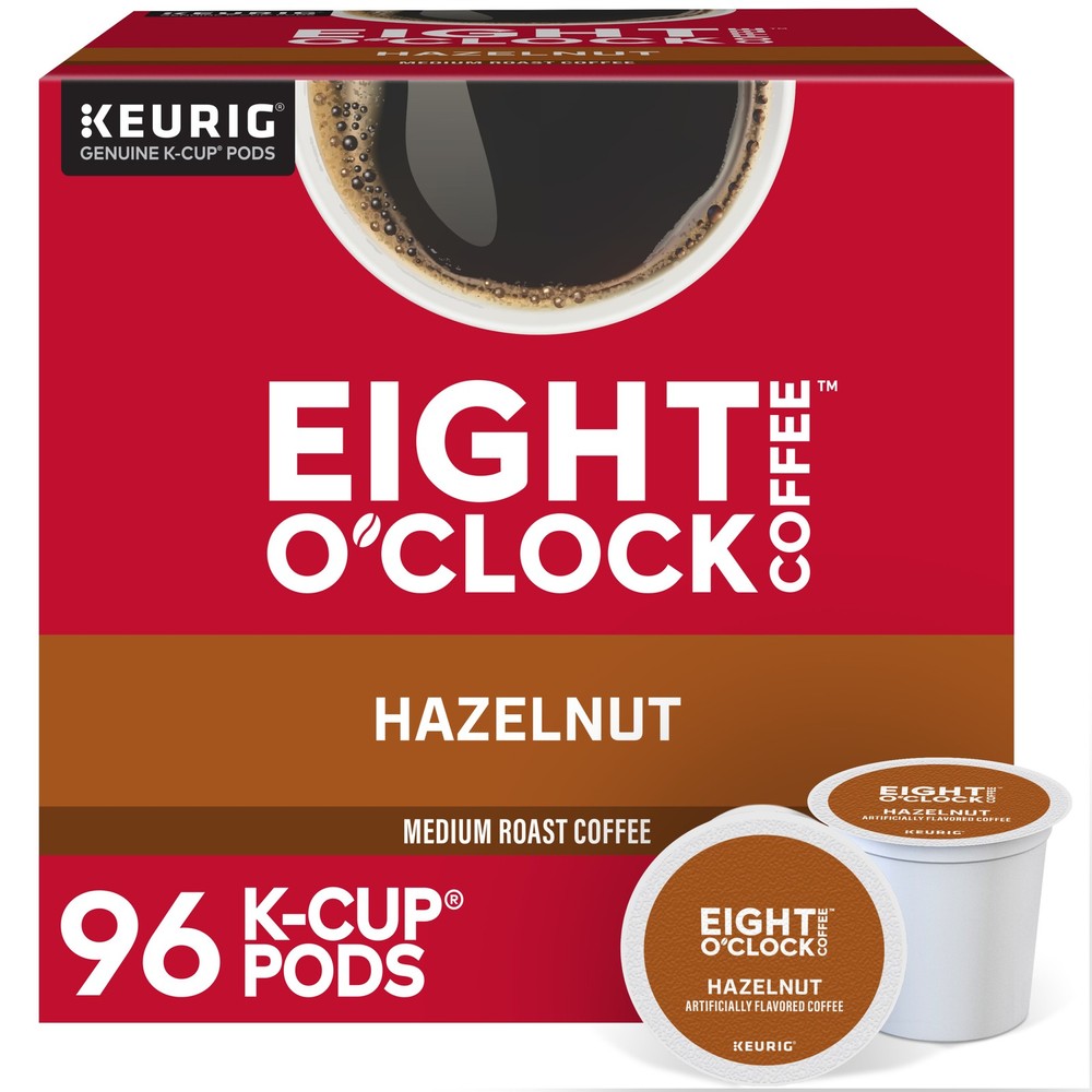 Eight O'Clock Hazelnut Coffee, Keurig K-Cup Pod, Medium Roast, 96 Count