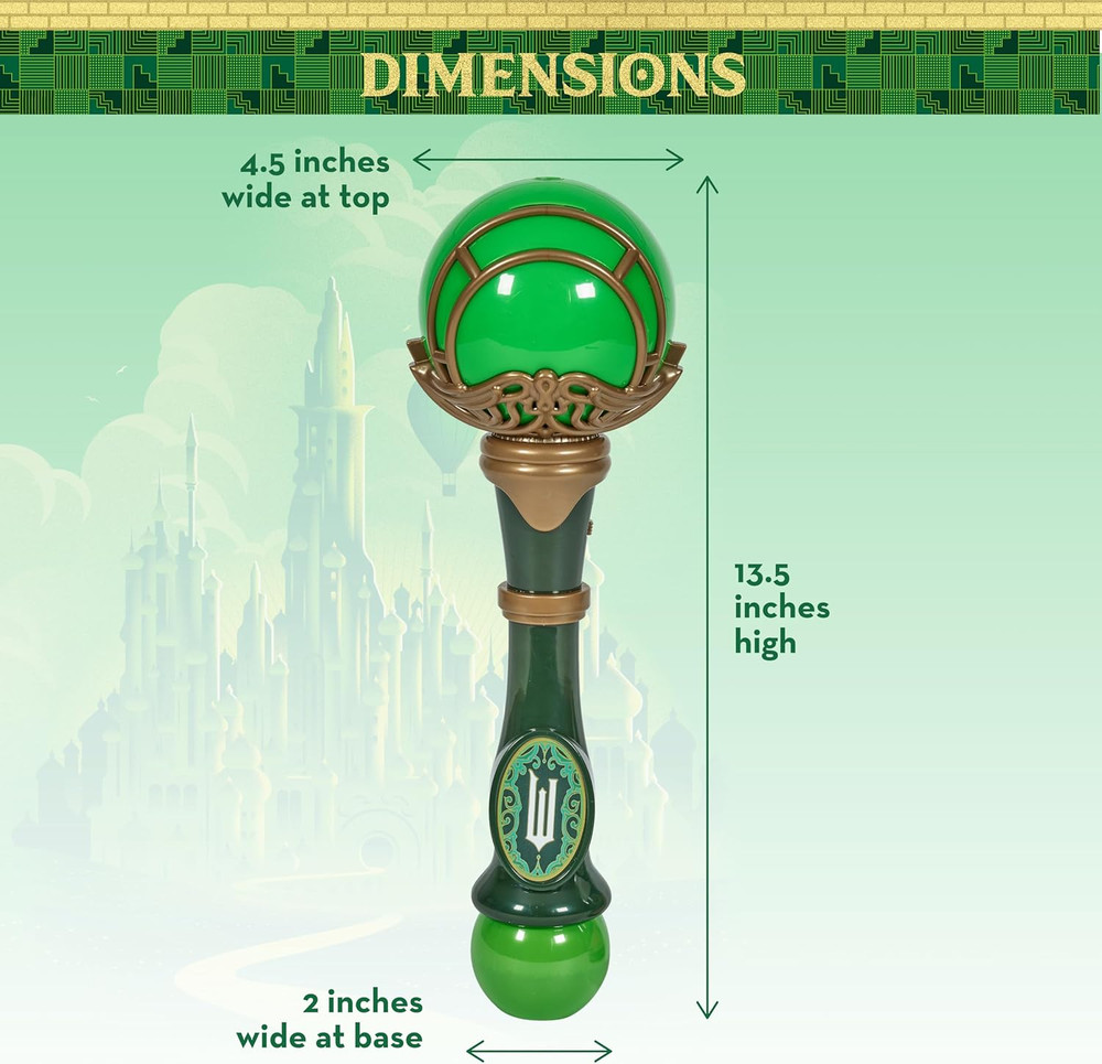 Wicked Elphaba Light and Sound Musical Bubble Wand Includes Bubble Solution New