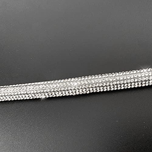 10PCS Bling Car Air Conditioner Vent Outlet Trim Decoration Strips,Shiny White