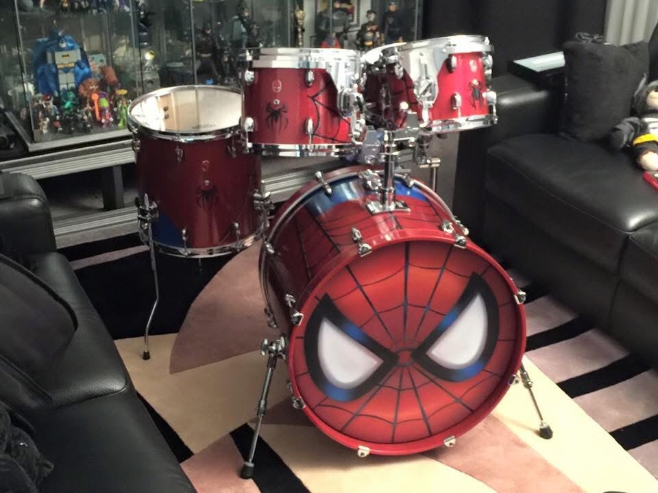 Spider-man Custom Made Drum Kit