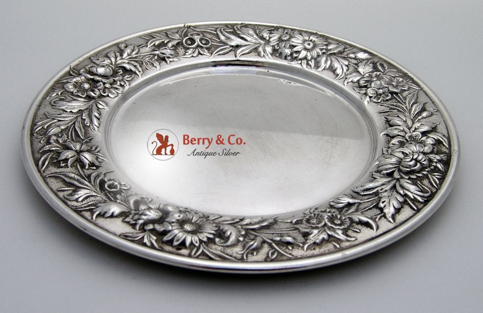 Kirk Repousse Bread and Butter Plate Sterling Silver 1940