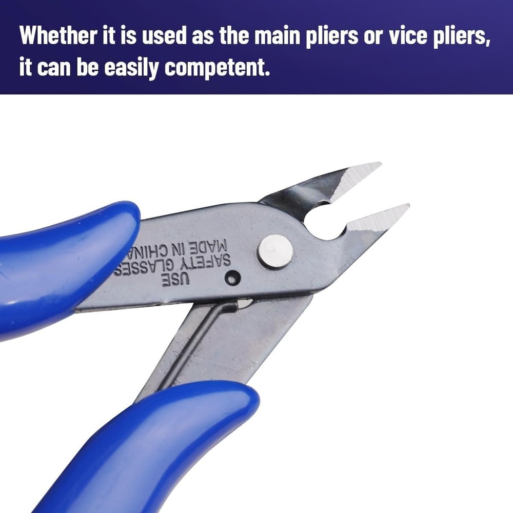 Precision Micro Flush Cutters - 5-Inch Angled Electronic Wire Blue(1pack)