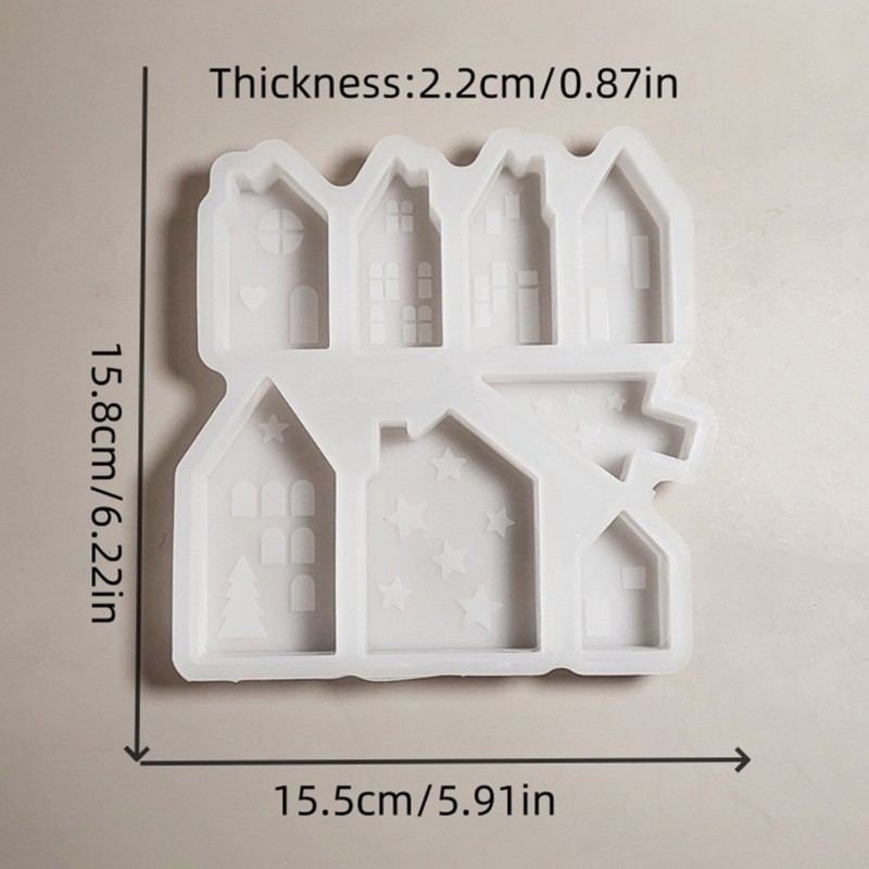 Reusable Detachable House Structure Silicone Mould Decorative Making Tool