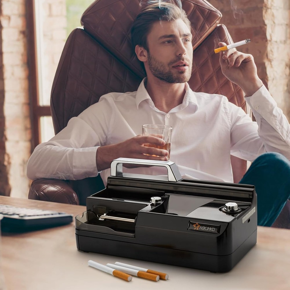 Electric Cigarette Rolling Machine, Automatic Cones Loader, Mini Portable Pre...