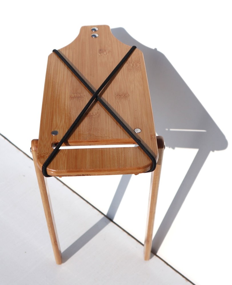 Custom Bamboo Bicycle Rear Rack With Bungee Cords