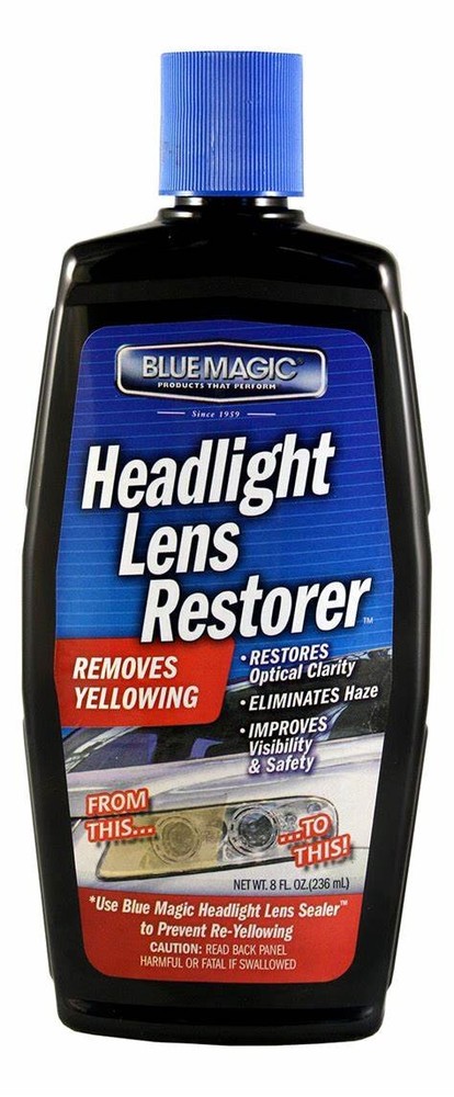BLUE MAGIC HEADLIGHT LENS RESTORER (8 OUNCES)