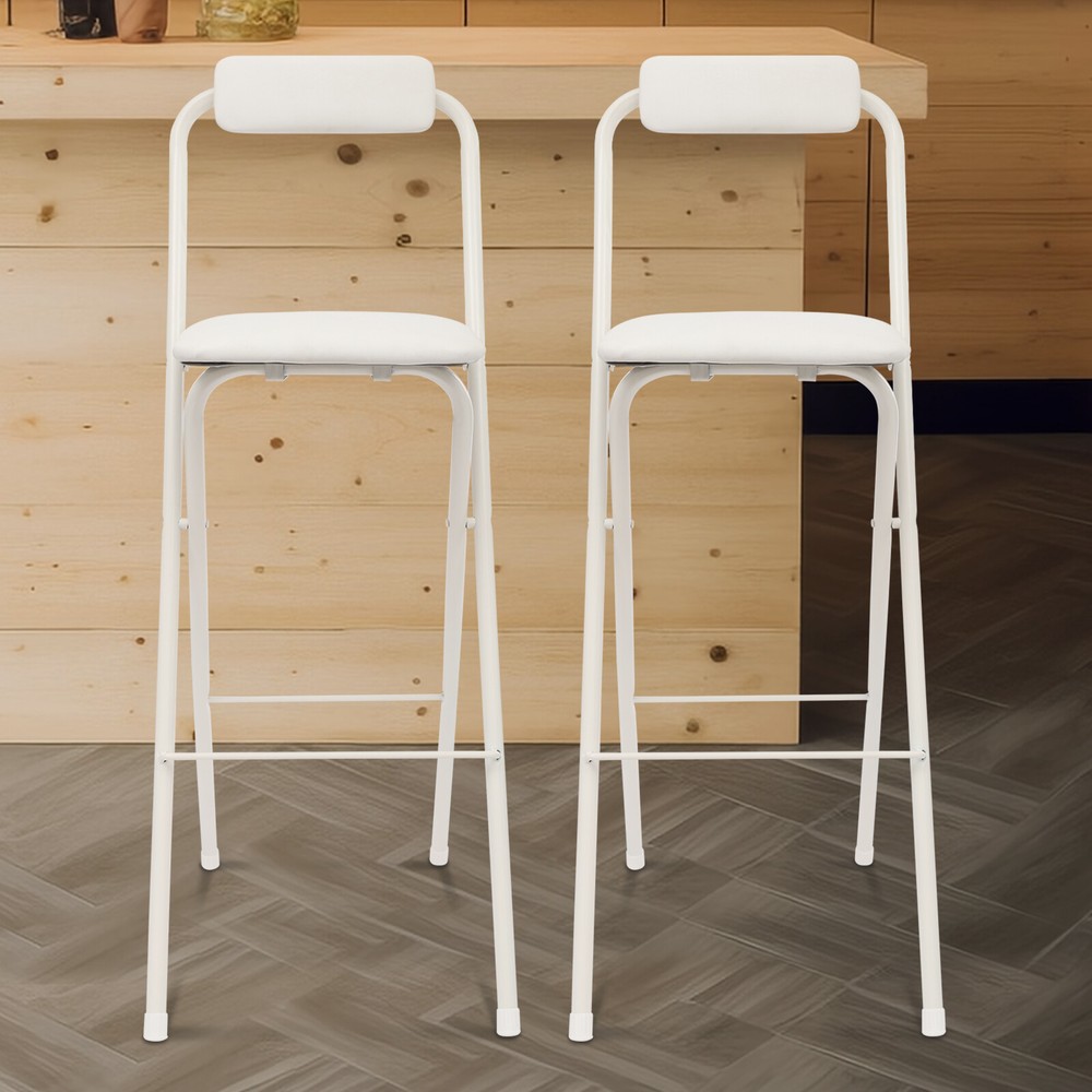 Foldable Bar Chair, Tall Folding Chair, Portable Folding Stool