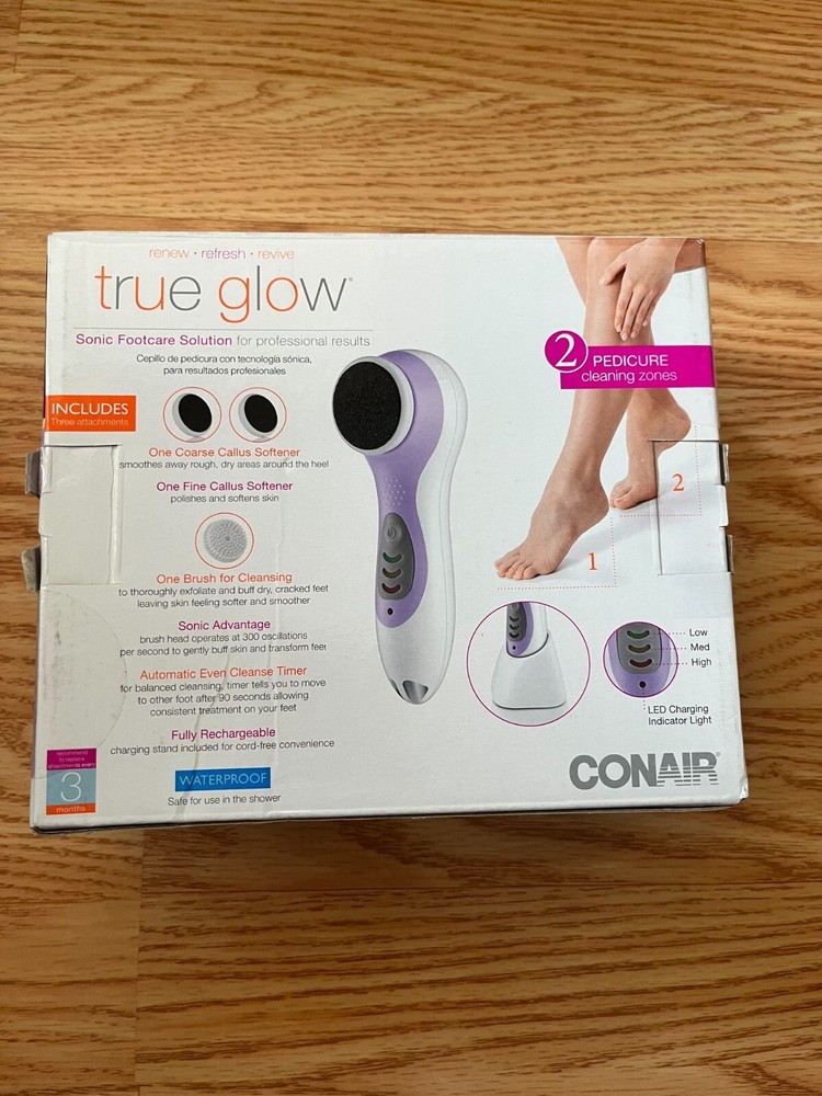 Conair True Glow Sonic Footcare Solution Pedicure