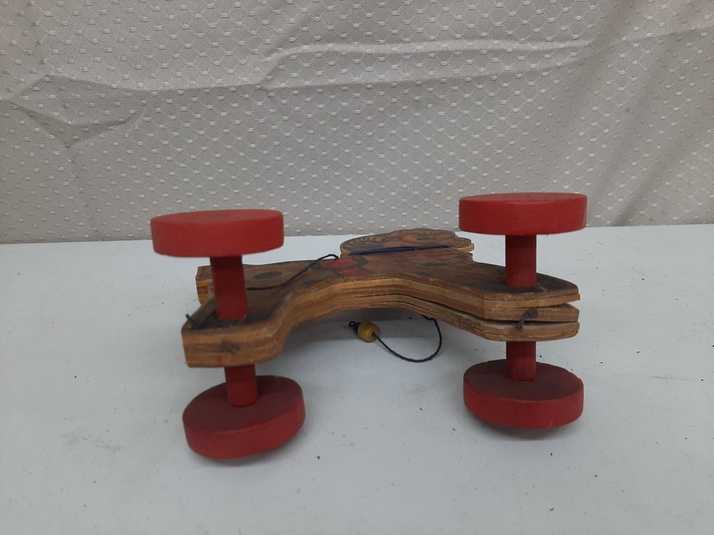 Vintage 1940s Wood WWII Pony 8" Pull Toy