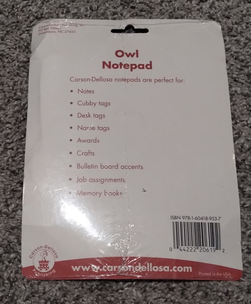 Owl Notepad 50 Sheets
