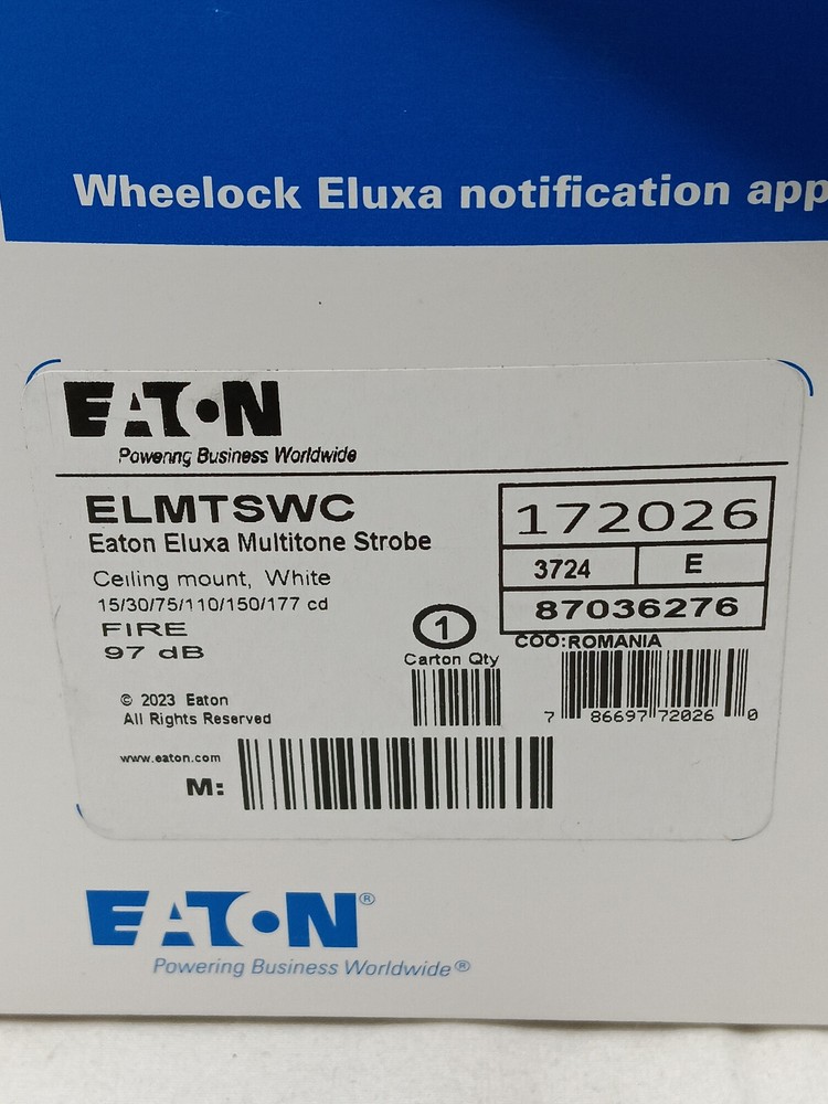 Eaton ELMTSWC Eluxa Multitone Strobe
