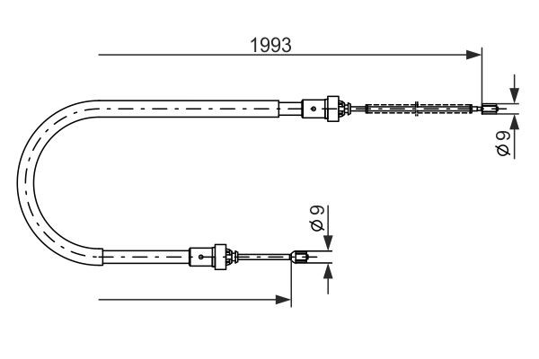 Cable Pull, parking brake BOSCH 1 987 482 233