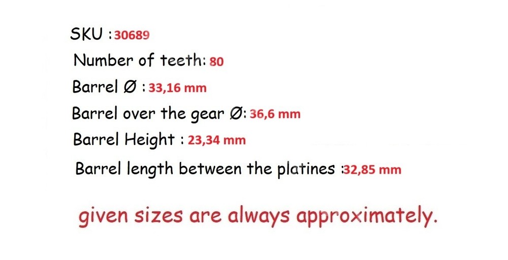 ORIGINAL MAIN SPRING BARREL FOR FRENCH CLOCKWORK