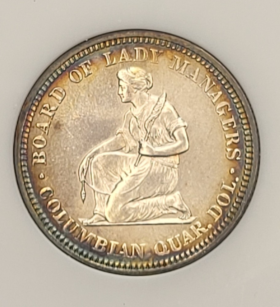 1893 25 Cent Isabella Commemorative Silver Quarter MS 63 NGC Certified