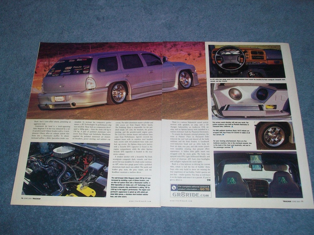 1998 Dodge Durango Custom SUV Article "Duranged"