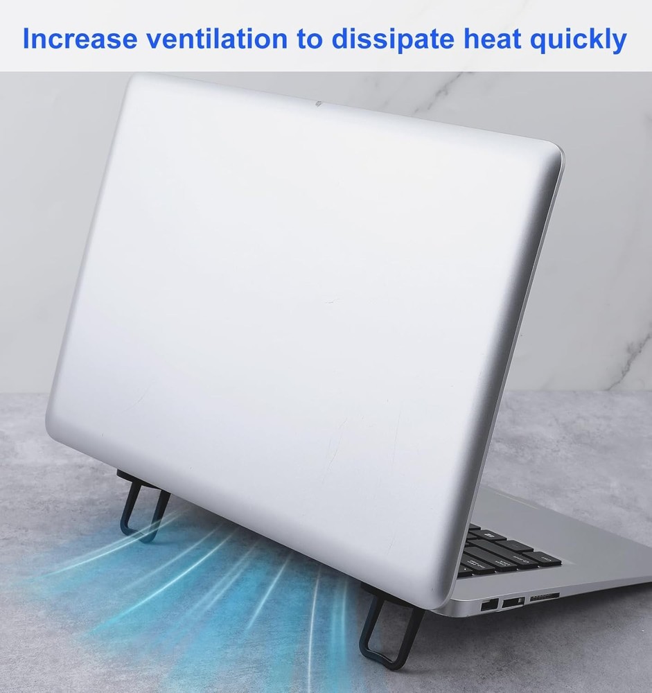 2Pcs Adjustable Portable Keyboard Riser with Dual Tilt Angles