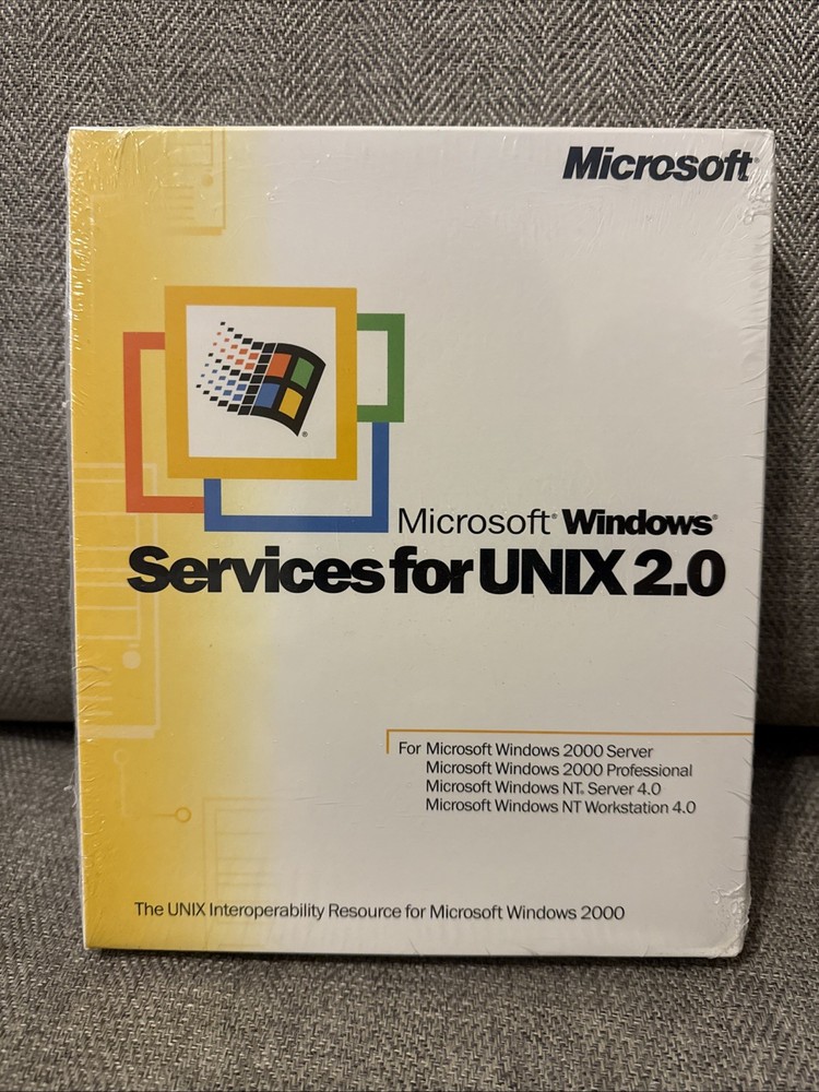 New Sealed Microsoft Windows Services For UNIX 2.0 Year 2000