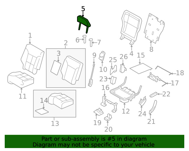 Genuine Ford Headrest Outer BT4Z-78611A08-AD