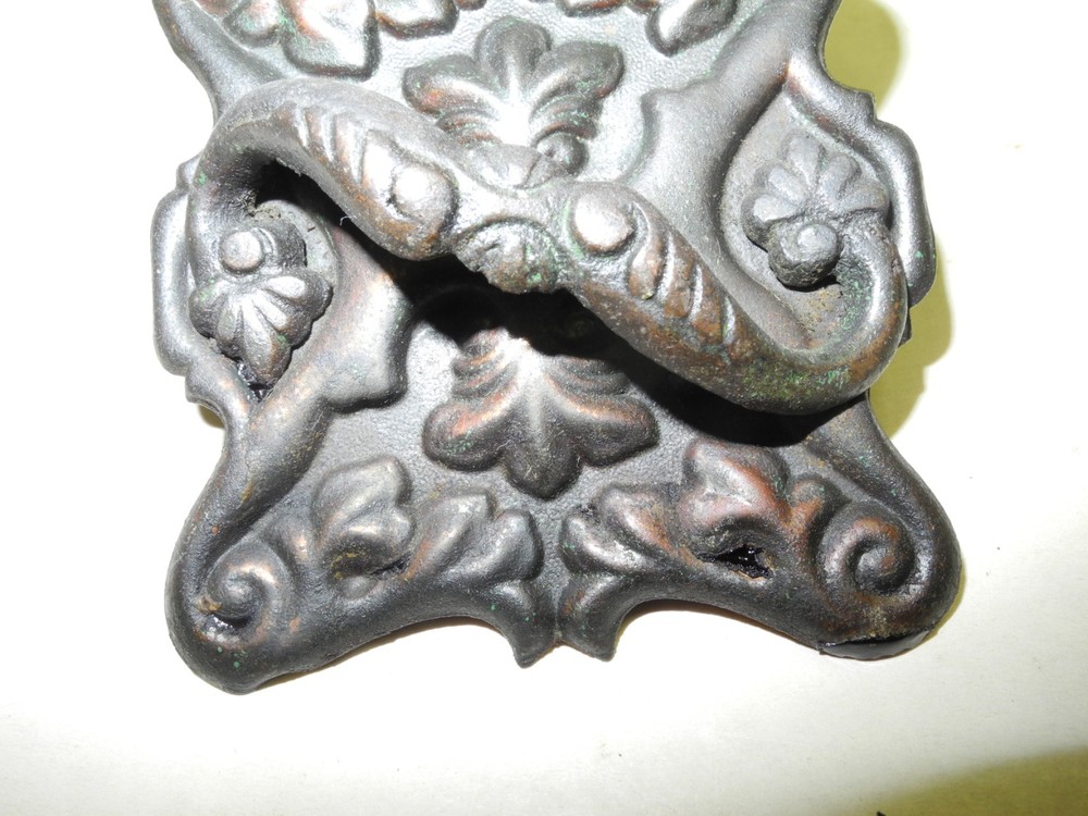 VINTAGE WHEELER & WILSON TREADLE SEWING MACHINE SOLID BRASS DRAWER PULLS, NICE