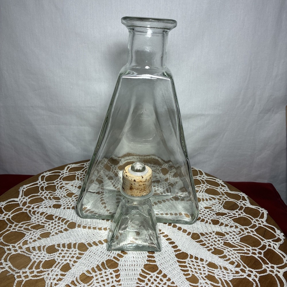 Unique Triangular Mid Century Liquor Bottle Marked 55 11 76