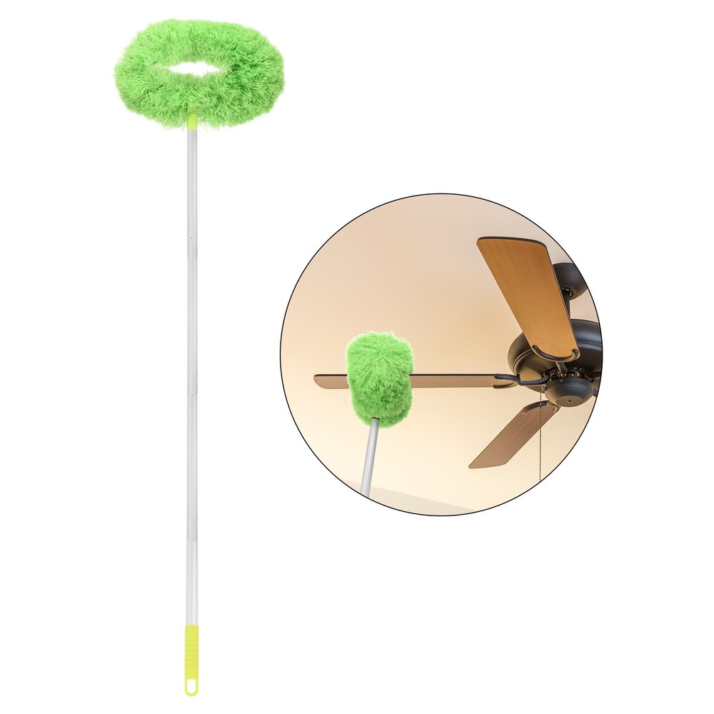 Ceiling Fan Cleaner Duster 12.9" to 47.2" Microfiber Clean Tool Extendable Green