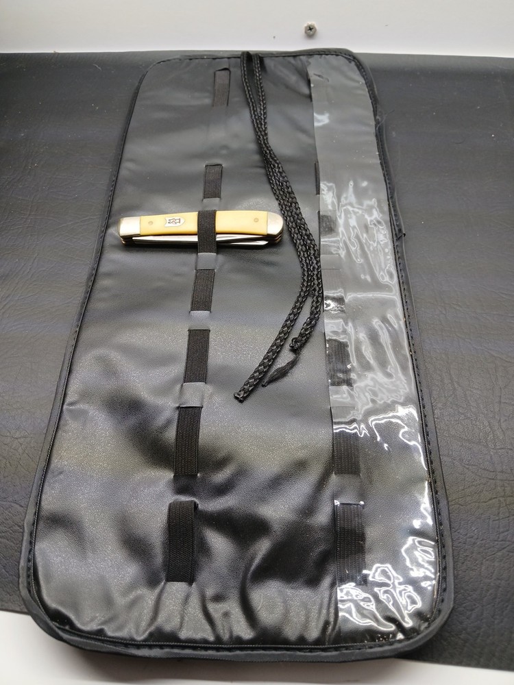 14 Folding Pocket Knife Roll Up Storage Display Case Collection Holder