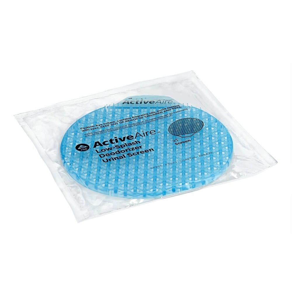 ActiveAire Low-Splash Deodorizer Urinal Screen Coastal Breeze 12 Screen Per Case