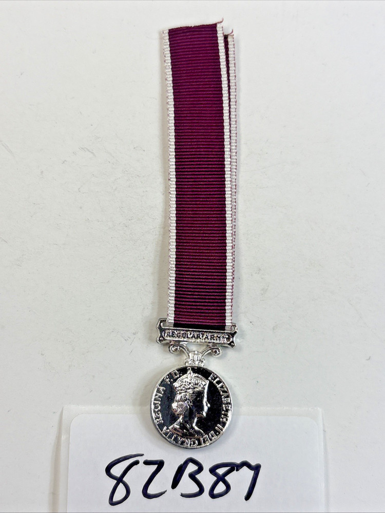 British Army Long Service Good Conduct Mini Medal Ribbon Award 82B87