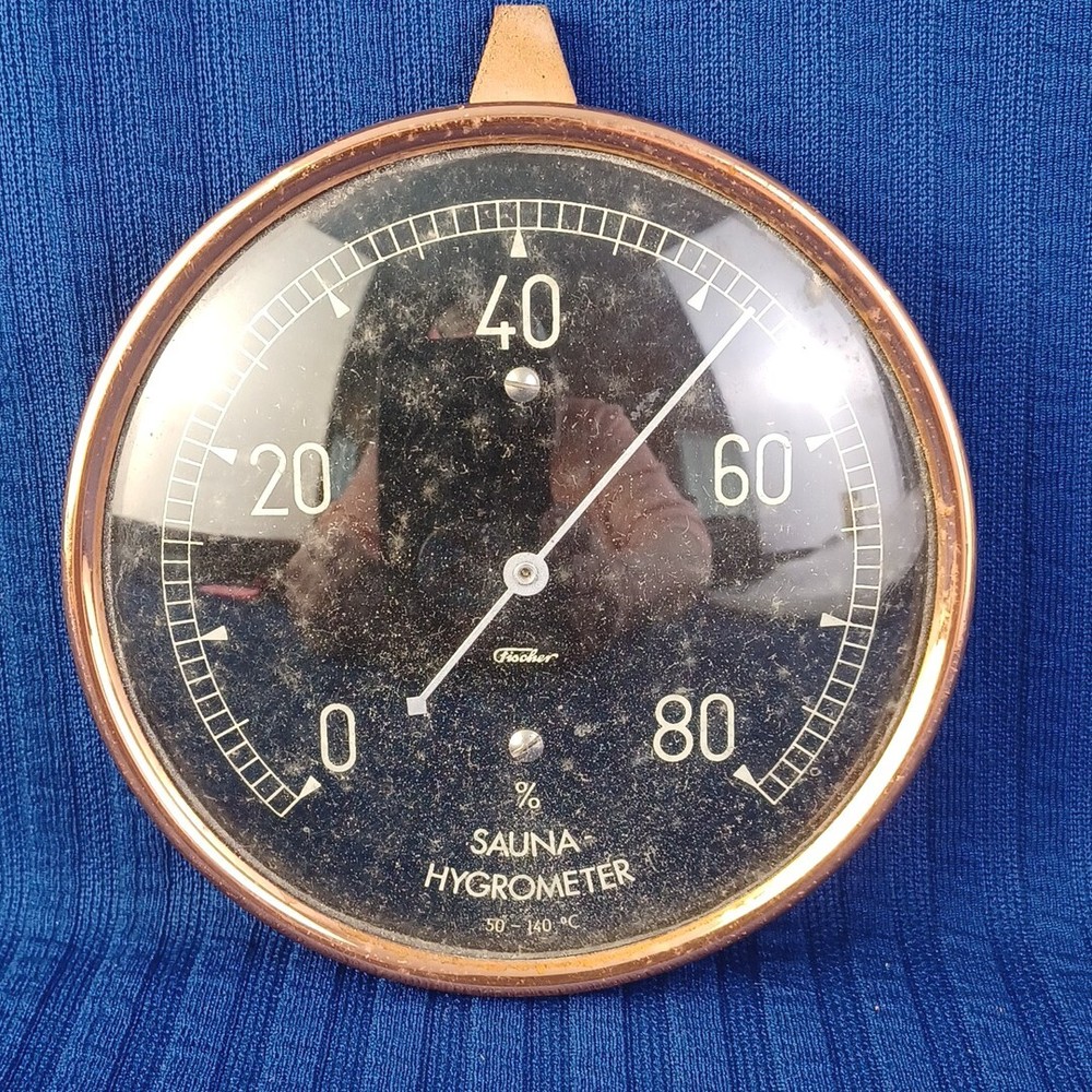 Fischer Sauna Hygrometer 50-140* C Untested (Bin 5X)