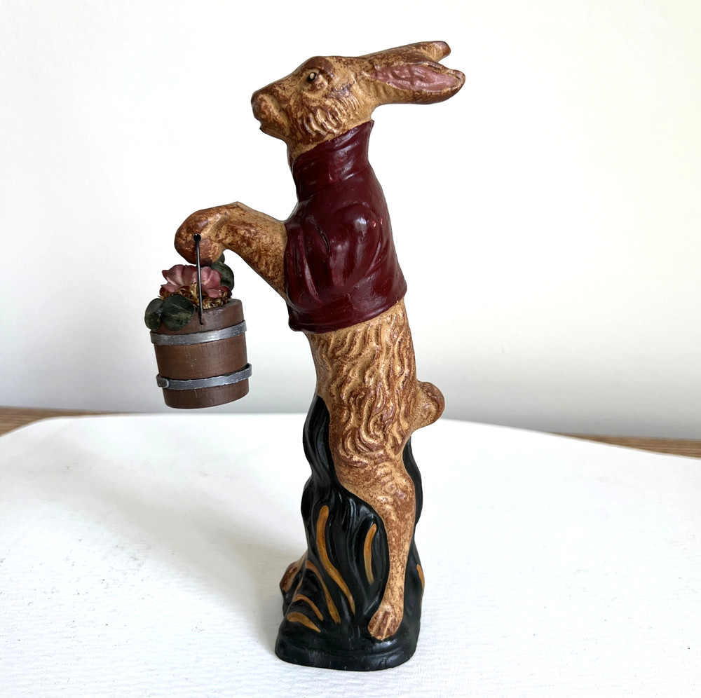 Rabbit Figurine, Easter rabbit Decoration, 7.75”
