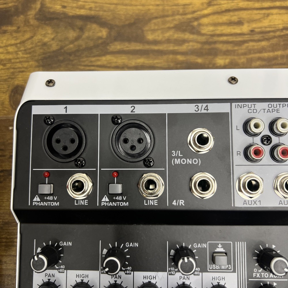 XTUGA KP4 4 Channel Audio Mixer, 16-Bit DSP Effect USB Audio Interface Effects