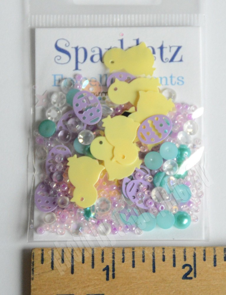 Happy Easter ~ Sparkletz / w Easter Egg & Chick Confetti / Shaker Cards & Crafts